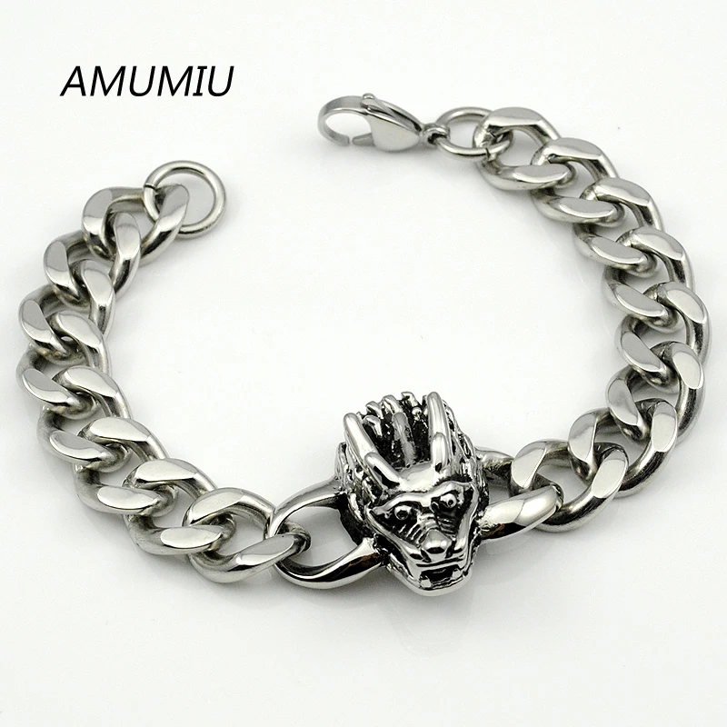 AMUMIU 2021 New Cool Punk skull Bracelet for Man Stainless Steel Man's High Quality jewelry HB034
AMUMIU 2021 New Cool Punk skull Bracelet for Man Stainless Steel Man's High Quality jewelry HB034