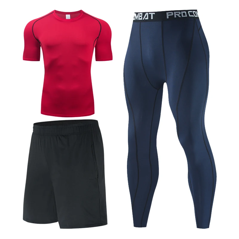 Men Running set short-sleeved Top Running pants Compression Clothing Bodybuilding T-Shirt Sport leggings Navy male tracksuit
Men Running set short-sleeved Top Running pants Compression Clothing Bodybuilding T-Shirt Sport leggings Navy male tracksuit