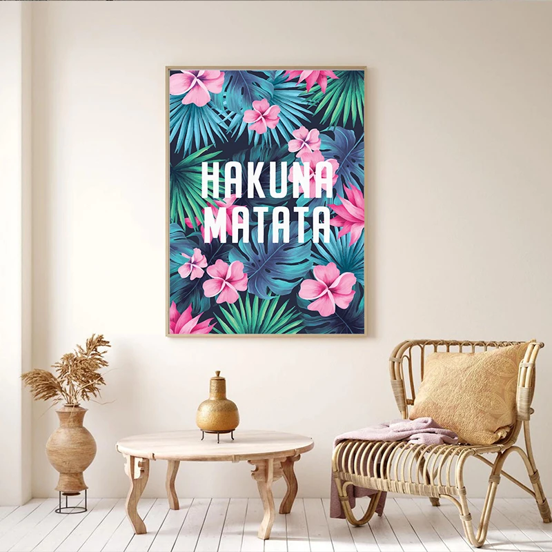 Hakuna Matata Kids Room Posters Flower Canvas Painting Prints Modern Wall Art Pictures For Children's Bedroom Nursery Home Decor
Hakuna Matata Kids Room Posters Flower Canvas Painting Prints Modern Wall Art Pictures For Children's Bedroom Nursery Home Decor