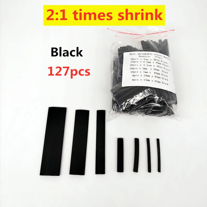 127Pcs Heat Shrink Sleeving Tube Assortment Kit Electrical Connection Electrical Wire Wrap Cable Waterproof Shrinkage 2:1
127Pcs Heat Shrink Sleeving Tube Assortment Kit Electrical Connection Electrical Wire Wrap Cable Waterproof Shrinkage 2:1