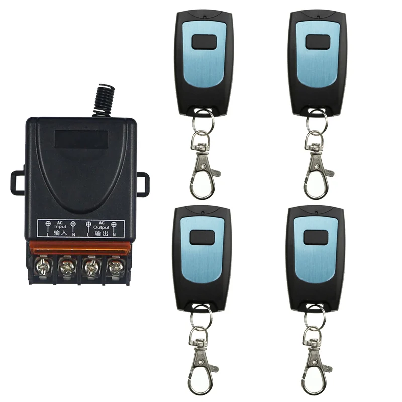 AC 110V 220 V 1CH 1CH Radio Controller RF Wireless 30A Relay Remote Control Switch 315 MHZ 433 MHZ Transmitter+ Receiver
AC 110V 220 V 1CH 1CH Radio Controller RF Wireless 30A Relay Remote Control Switch 315 MHZ 433 MHZ Transmitter+ Receiver