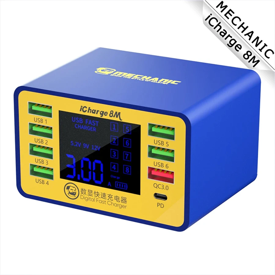 MECHANIC USB/QC3.0/PD Multi-interface Fast Charger With Digital Display Overcharge Short Circuit Protection 
MECHANIC USB/QC3.0/PD Multi-interface Fast Charger With Digital Display Overcharge Short Circuit Protection
