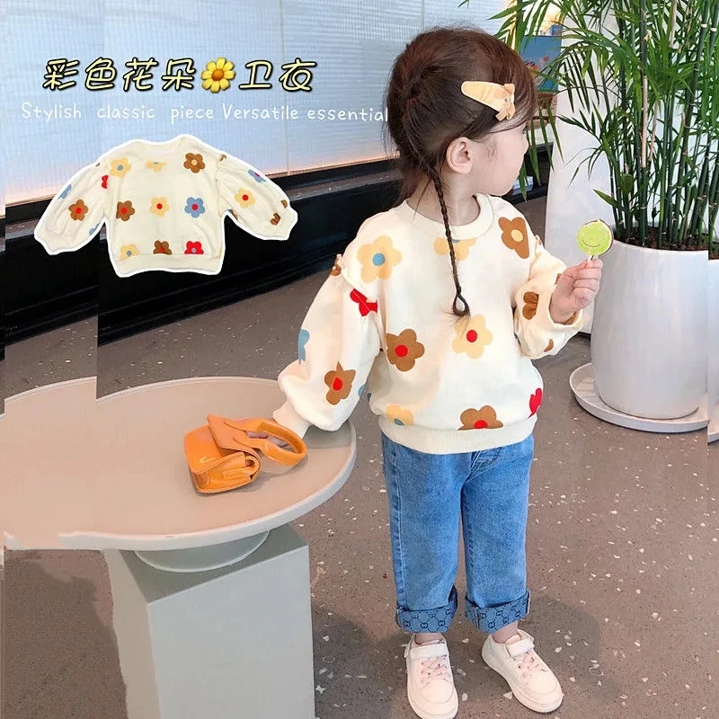 Girls long sleeve T-shirt spring Autumn New Korean cotton Pullover loose sweaters baby kids girls children flowers tops P4 389
Girls long sleeve T-shirt spring Autumn New Korean cotton Pullover loose sweaters baby kids girls children flowers tops P4 389