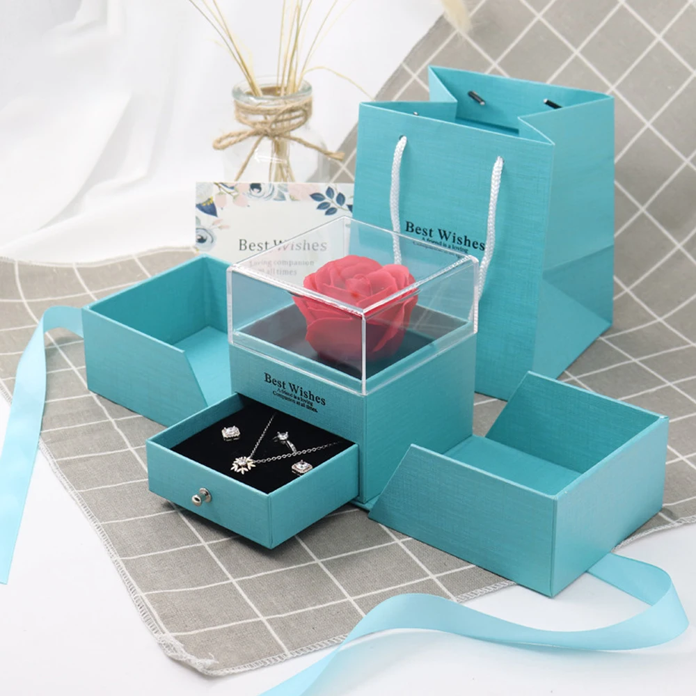 Valentines Day Gift Box Rose Gift Box Jewelry Box Artificial Rose Flower Gift Artificial Flower Birthday Mothers Girlfriend Gift
Valentines Day Gift Box Rose Gift Box Jewelry Box Artificial Rose Flower Gift Artificial Flower Birthday Mothers Girlfriend Gift