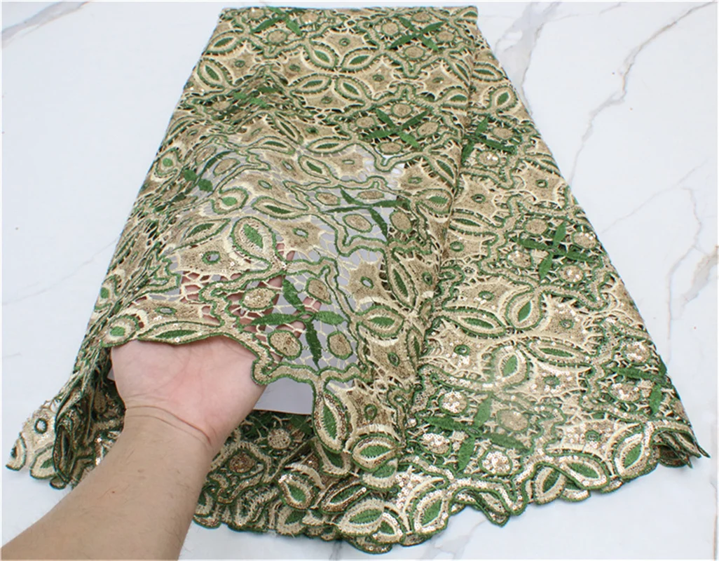 PGC African Cord Lace Fabric 2021 High Quality Guipure Nigerian Lace Fabrics 5 Yards With Sequins For Wedding Party YA4343B-2
PGC African Cord Lace Fabric 2021 High Quality Guipure Nigerian Lace Fabrics 5 Yards With Sequins For Wedding Party YA4343B-2