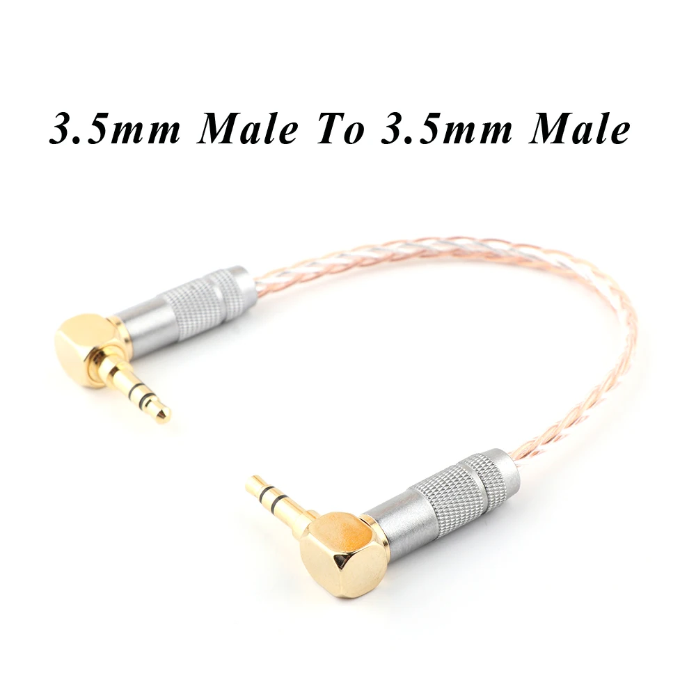 HIFI AUX Cable 8Cores OCC 3.5mm Male to Male Stereo AUX Cable 3.5 Right Angled for Headphone amplifier audio cable
HIFI AUX Cable 8Cores OCC 3.5mm Male to Male Stereo AUX Cable 3.5 Right Angled for Headphone amplifier audio cable