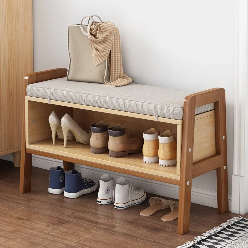 Double Layer Shoerack Porch Entrance Furniture for Home Multi-functional Shoes Organizer with Fabric Seat Solid Wood Shoes Stool
Double Layer Shoerack Porch Entrance Furniture for Home Multi-functional Shoes Organizer with Fabric Seat Solid Wood Shoes Stool