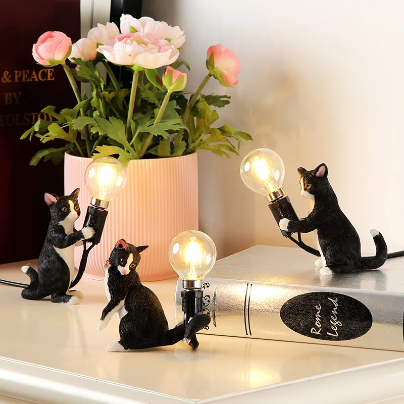 Animals Creative LED Table Lamp Nordic Children's Bedroom Decoration Resin Resin Cat Lights Home Decor Light Lighting Fixtures
Animals Creative LED Table Lamp Nordic Children's Bedroom Decoration Resin Resin Cat Lights Home Decor Light Lighting Fixtures