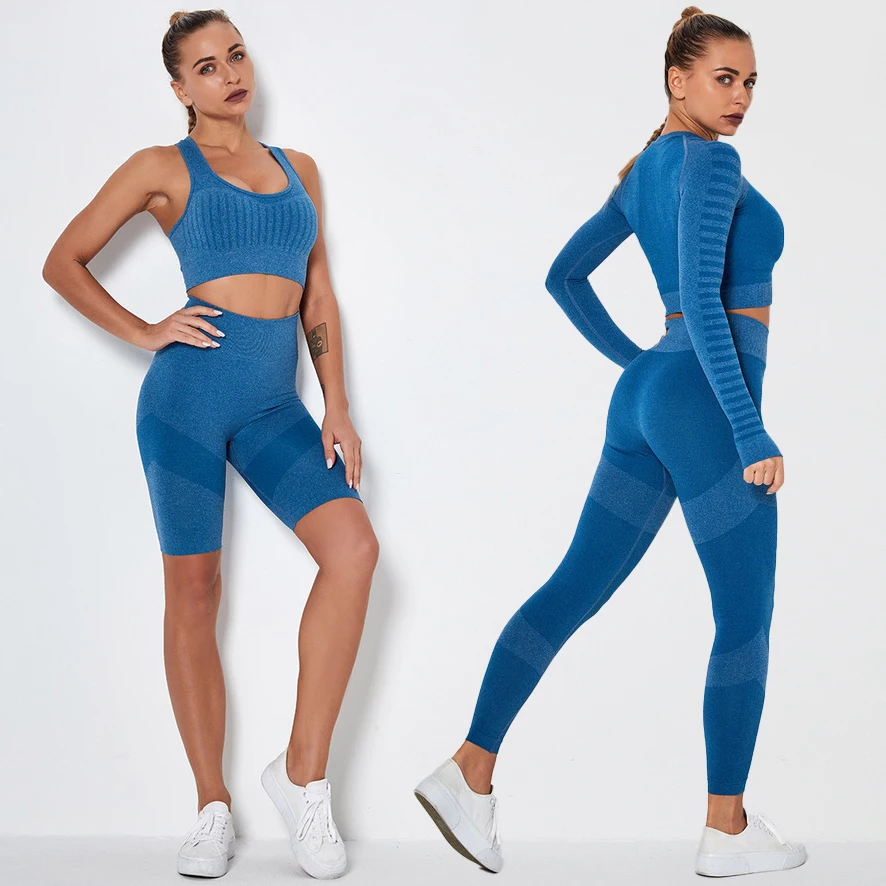 Seamless Knitted Quick-Drying Yoga Set Sexy Bra Cup Sportswear Workout Clothes Suit Women Leggings Trousers Shorts T-Shirt Top
Seamless Knitted Quick-Drying Yoga Set Sexy Bra Cup Sportswear Workout Clothes Suit Women Leggings Trousers Shorts T-Shirt Top