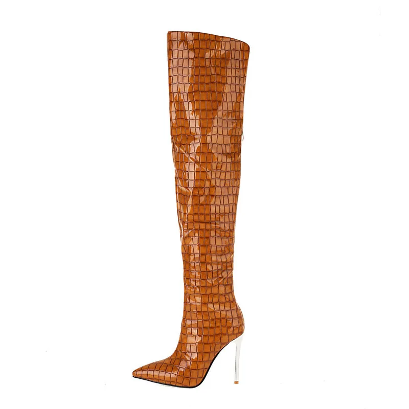 2021 Winter Fashion Pointed Toe Stilettos Heels Back zipper Women's shoes Sexy Over The Knee High Boots Big size 45 New Blue
2021 Winter Fashion Pointed Toe Stilettos Heels Back zipper Women's shoes Sexy Over The Knee High Boots Big size 45 New Blue