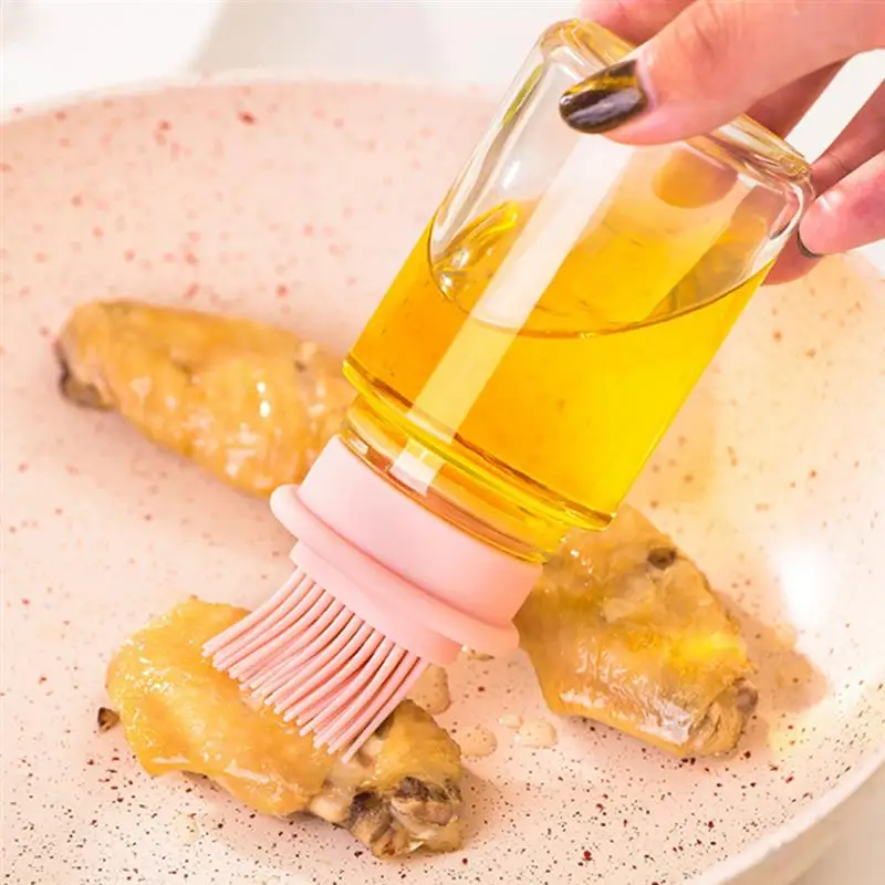 1 Pcs Silicone Oil Bottle With Brush Refillable Oil Bottle Brush With Lid High Temperature Resistance Kitchen Pastry Baking Tool
1 Pcs Silicone Oil Bottle With Brush Refillable Oil Bottle Brush With Lid High Temperature Resistance Kitchen Pastry Baking Tool