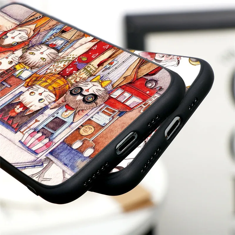 3D тисненые чехлы для телефонов iPhone XR X Xs Max 11 Pro чехол 7 8 6 6S Plus 12 Mini 5 5s SE 2020 мягкий из