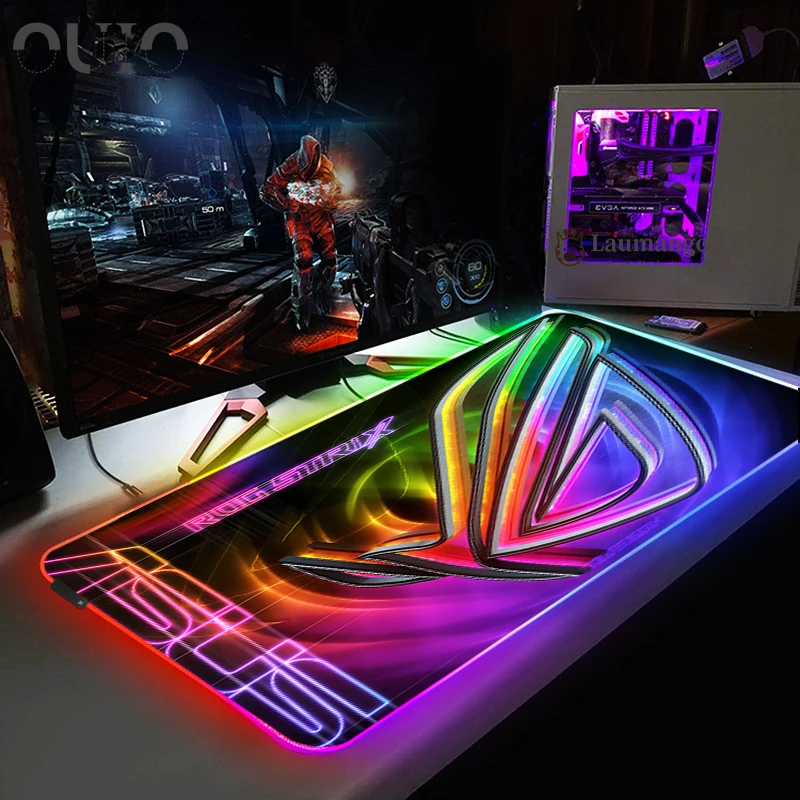 OUIO ASUS LED Illumination Mouse Pad RGB Computer Mice Mat Large Mousepad for Desk Laptop Notebook Gaming Mouse Pad CS GO Dota2
OUIO ASUS LED Illumination Mouse Pad RGB Computer Mice Mat Large Mousepad for Desk Laptop Notebook Gaming Mouse Pad CS GO Dota2