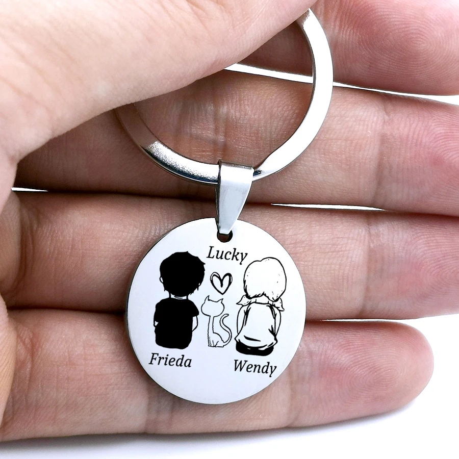 Private Custom Engraved Family Pet Dog Cat Name Keyring Lovers' Keychain For Women Men Lovers Boyfriend Girlfriend Gift Key Fob
Private Custom Engraved Family Pet Dog Cat Name Keyring Lovers' Keychain For Women Men Lovers Boyfriend Girlfriend Gift Key Fob
