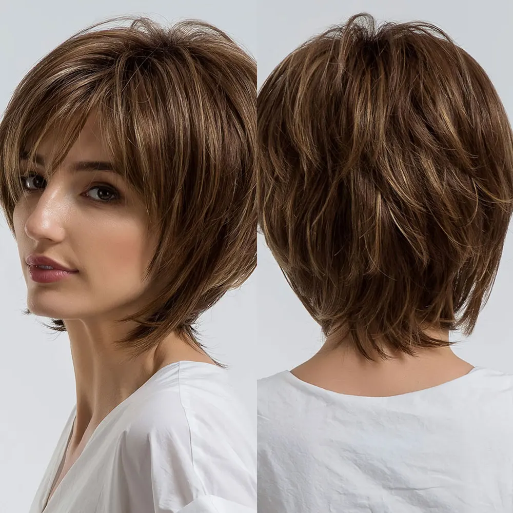 EASIHAIR Short Brown Mixed Grey Natural Hair Synthetic Wigs for Women Layered Short Hair Wigs Side Bangs Heat Resistant Cosplay
EASIHAIR Short Brown Mixed Grey Natural Hair Synthetic Wigs for Women Layered Short Hair Wigs Side Bangs Heat Resistant Cosplay