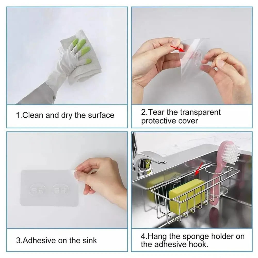Stainless Steel Sink Shelf Soap Sponge Drain Rack Storage Basket Faucet Holder Adjustable Bathroom Holder Sink For Home Kitchen 
Stainless Steel Sink Shelf Soap Sponge Drain Rack Storage Basket Faucet Holder Adjustable Bathroom Holder Sink For Home Kitchen