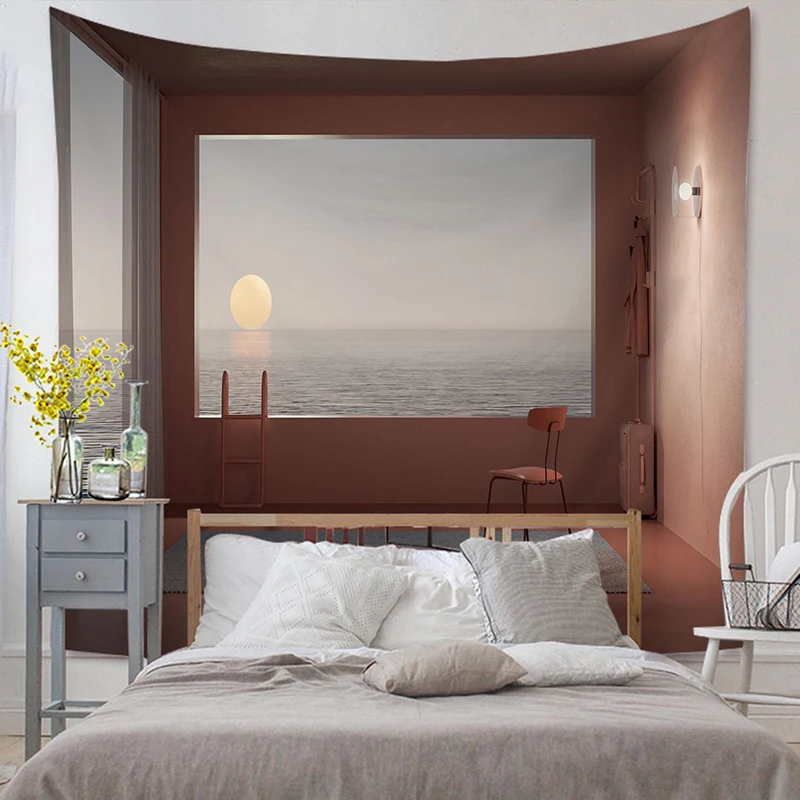 lake moon window tapestry wall hanging blanket bedroom decor backdrop large wall fabric carpet 
lake moon window tapestry wall hanging blanket bedroom decor backdrop large wall fabric carpet