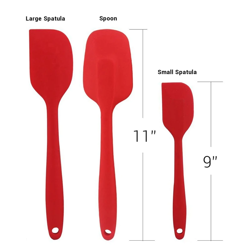 3 Pcs Silicone Spatula Set Non-Stick Scraper Spatula Heat Resistant Spatula With Stainless Steel Core for Kitchen Cooking Baking
3 Pcs Silicone Spatula Set Non-Stick Scraper Spatula Heat Resistant Spatula With Stainless Steel Core for Kitchen Cooking Baking
