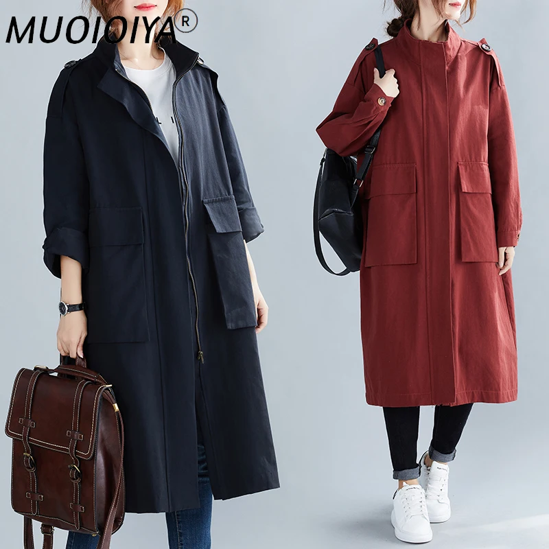 Plus Size Trench Coat Women's 2021 Spring Autumn New Korean Fashion Loose Black Big Pocket Windbreaker Female Outerwear Cardigan
Plus Size Trench Coat Women's 2021 Spring Autumn New Korean Fashion Loose Black Big Pocket Windbreaker Female Outerwear Cardigan