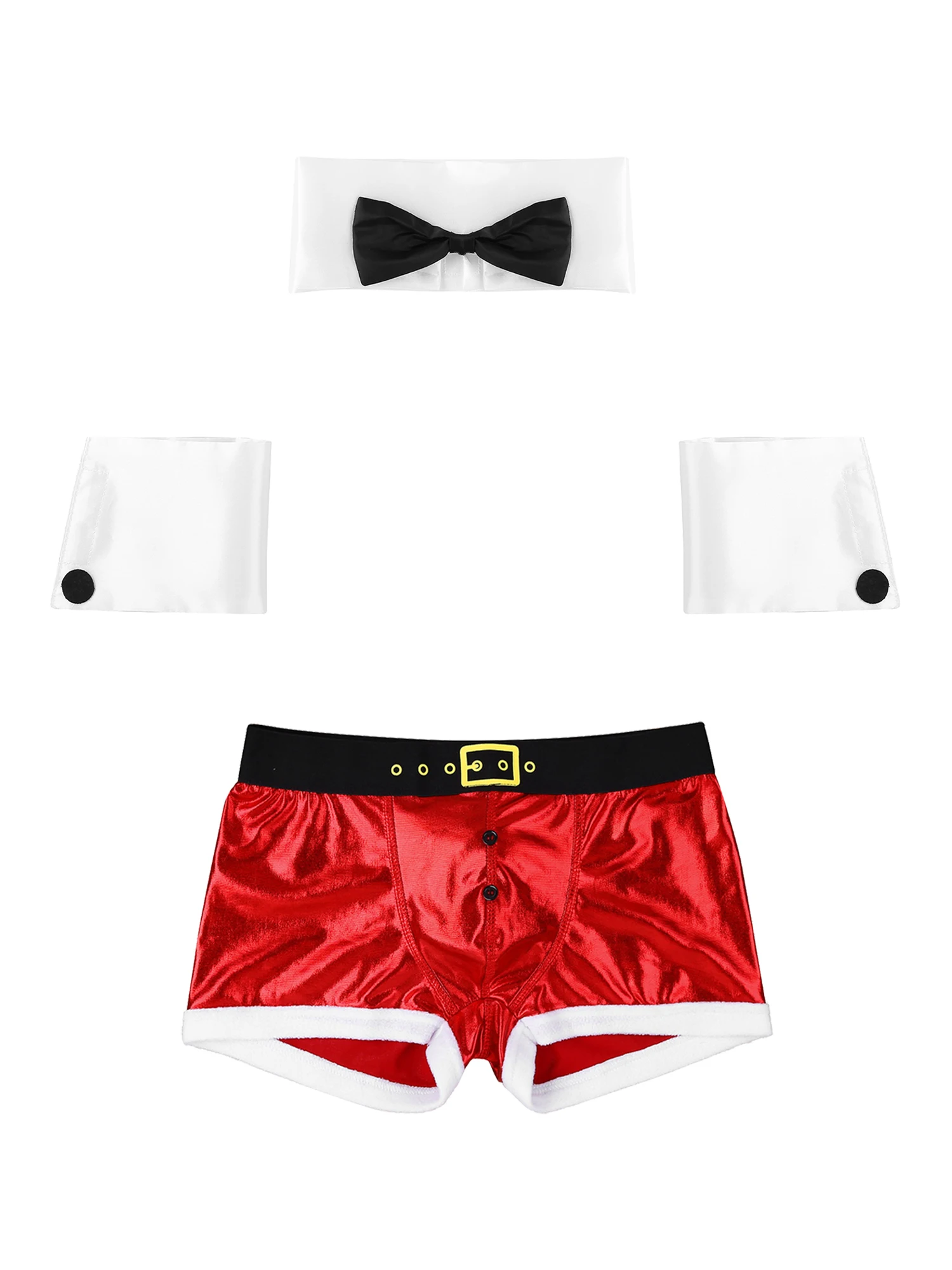 Мужской Рождественский костюм для ролевых игр, Клубные танцевальные наряды, воротник, манжеты, шорты с низкой талией, трусы, нижнее белье
Мужской Рождественский костюм для ролевых игр, Клубные танцевальные наряды, воротник, манжеты, шорты с низкой талией, трусы, нижнее белье