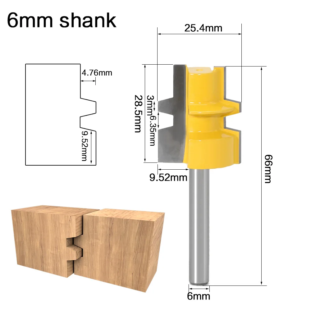 

6,1/4"mm Shank Milling Cutter Woodworking End Mill Router Edge Carbide Milling Bits for Tool Cabinet Wood Trim Tenon Plywood