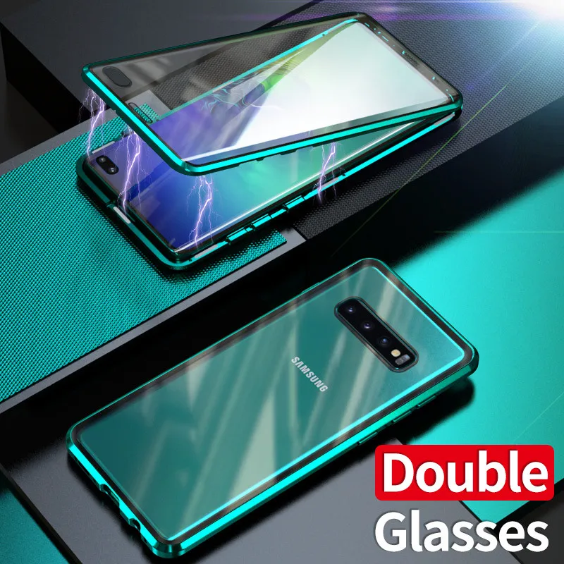 Full Protection Metal Magnetic Flip Cases For Samsung Galaxy Note 8 9 10 Plus + Double-sided Transparent Tempered Glass Cover
Full Protection Metal Magnetic Flip Cases For Samsung Galaxy Note 8 9 10 Plus + Double-sided Transparent Tempered Glass Cover