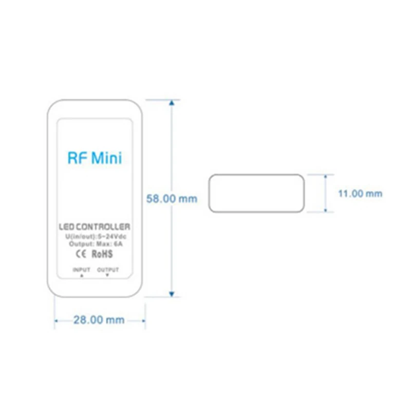 DC5V-24V Thin Wireless Remote Control CCT Color Temperature RF LED Dimmer Controller for SMD Dimming Background Strip Light
DC5V-24V Thin Wireless Remote Control CCT Color Temperature RF LED Dimmer Controller for SMD Dimming Background Strip Light