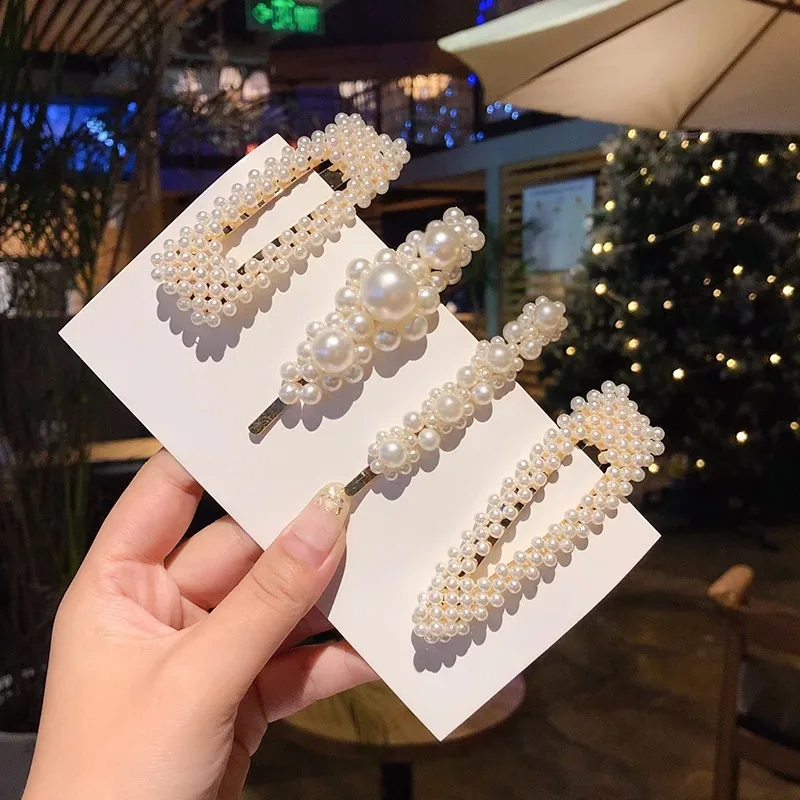 Japanese and Korean version of side clip pearl hair clip word clip simple bangs clip hair accessories combination clip
Japanese and Korean version of side clip pearl hair clip word clip simple bangs clip hair accessories combination clip