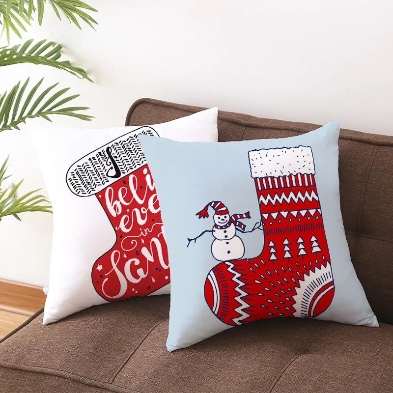 Red Christmas Peach Skin Pillowcase New Hot Style Household Items Sofa Pillowcase Customization 
Red Christmas Peach Skin Pillowcase New Hot Style Household Items Sofa Pillowcase Customization
