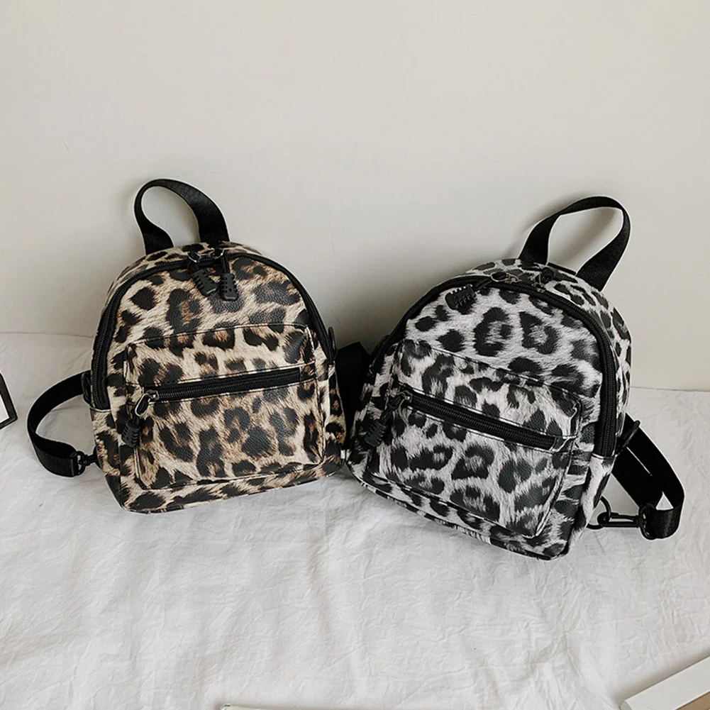 Fashion Women PU Leather Leopard Pattern Printing Shoulder Crossbody Bag Ladies Vintage Small Backpack School Bag
Fashion Women PU Leather Leopard Pattern Printing Shoulder Crossbody Bag Ladies Vintage Small Backpack School Bag