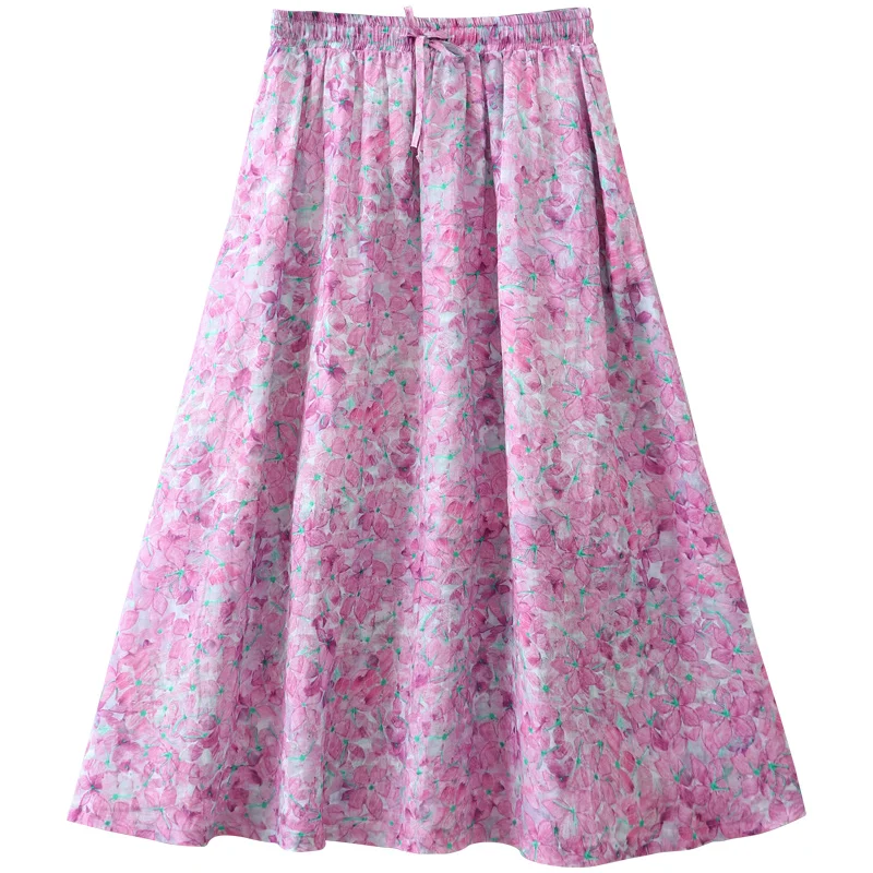 and summer new floral ramie skirts female in the high-end joker show thin linen skirt teamed travel literature and art
and summer new floral ramie skirts female in the high-end joker show thin linen skirt teamed travel literature and art