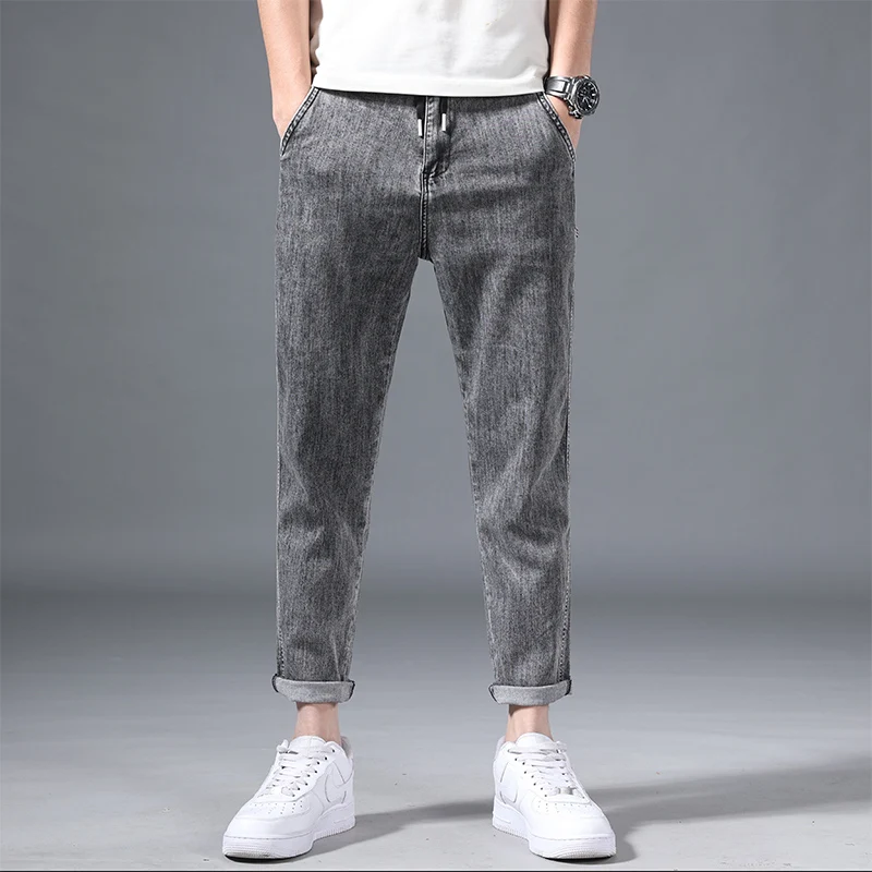 2021 Spring/Summer Black Grey Slim Feet Lace-Up Harlan Jeans Men's Korean Fashion Straight Trend Casual Long Pants
2021 Spring/Summer Black Grey Slim Feet Lace-Up Harlan Jeans Men's Korean Fashion Straight Trend Casual Long Pants