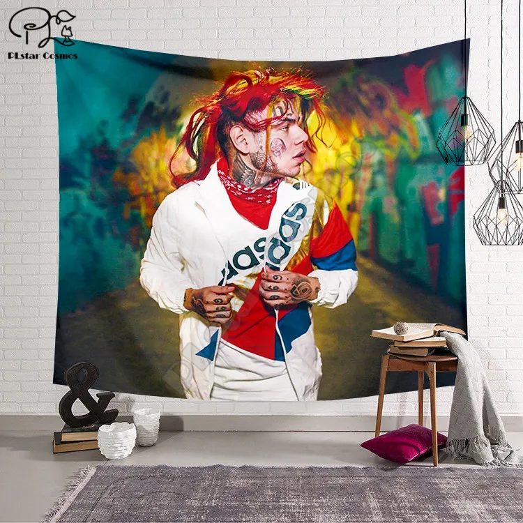 PLstar Cosmos Tapestry SInger 6IX9INE 3D Printing Tapestrying Rectangular Home Decor Wall Hanging style-1
PLstar Cosmos Tapestry SInger 6IX9INE 3D Printing Tapestrying Rectangular Home Decor Wall Hanging style-1