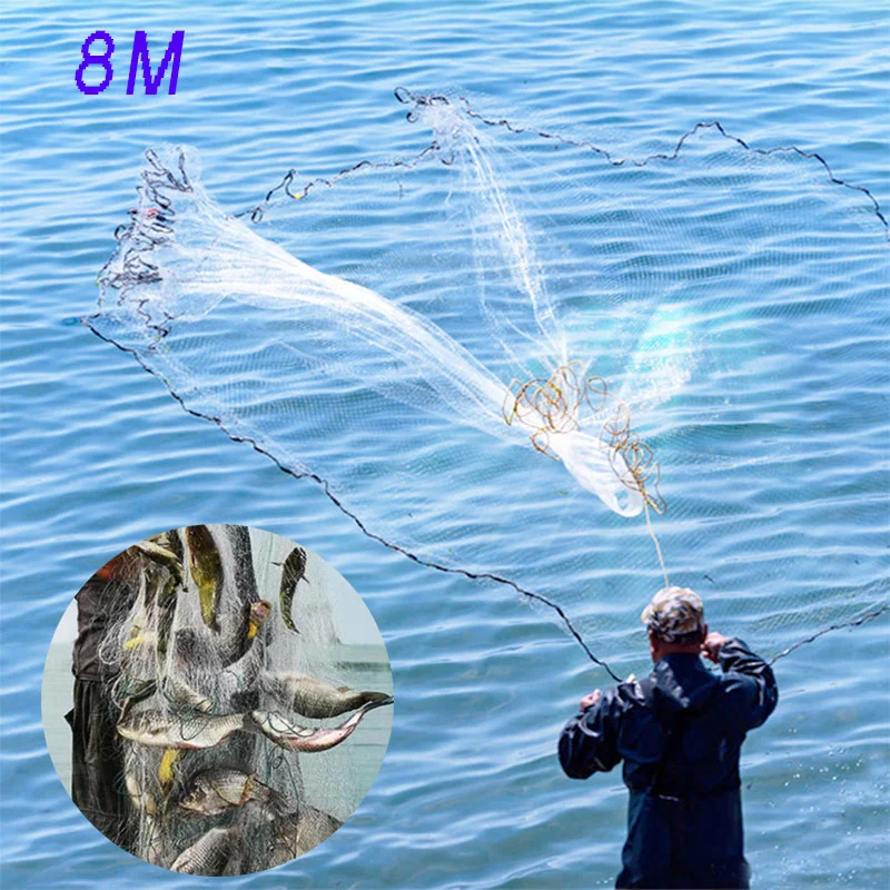 Single Layer Hand Throw Fishing Net Monofilament Nylon Durable Fish Gillnet Trap Easy Fly Network Carp Outdoor Fishing Tackle
Single Layer Hand Throw Fishing Net Monofilament Nylon Durable Fish Gillnet Trap Easy Fly Network Carp Outdoor Fishing Tackle