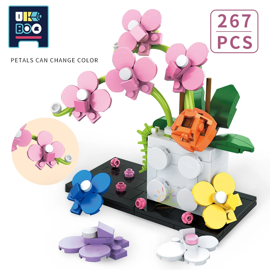 UKBOO 267PCS Phalaenopsis Flower Building Blocks Orchid Potted Model Creative Bricks Set Educational Toys for Children Girl Gift
UKBOO 267PCS Phalaenopsis Flower Building Blocks Orchid Potted Model Creative Bricks Set Educational Toys for Children Girl Gift
