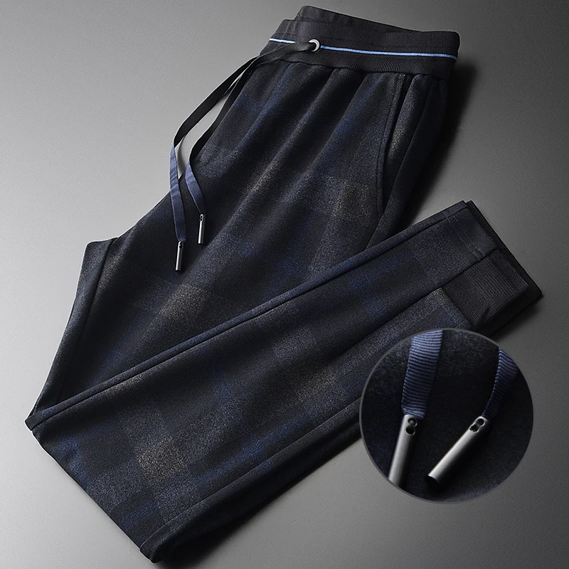 Plaid Mens Yarn-dyed Luxury Autumn Combined Fabric Elastic Waist Men Plus Size 4xl Slim Fit Sport Pants Man
Plaid Mens Yarn-dyed Luxury Autumn Combined Fabric Elastic Waist Men Plus Size 4xl Slim Fit Sport Pants Man