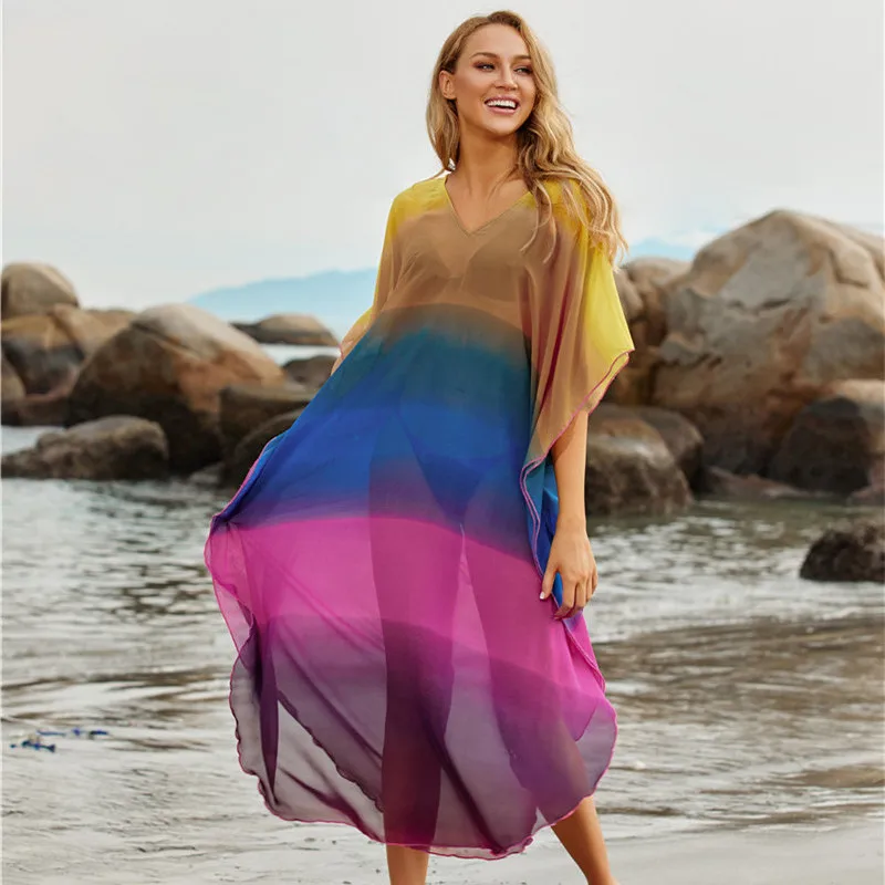 Salida De Playa Mujer 2020 Sexy Beach Cover Up Pareo Long Bathing Suit Coverup Swimwear Women's Swimming Chiffon Kaftan Dress
Salida De Playa Mujer 2020 Sexy Beach Cover Up Pareo Long Bathing Suit Coverup Swimwear Women's Swimming Chiffon Kaftan Dress