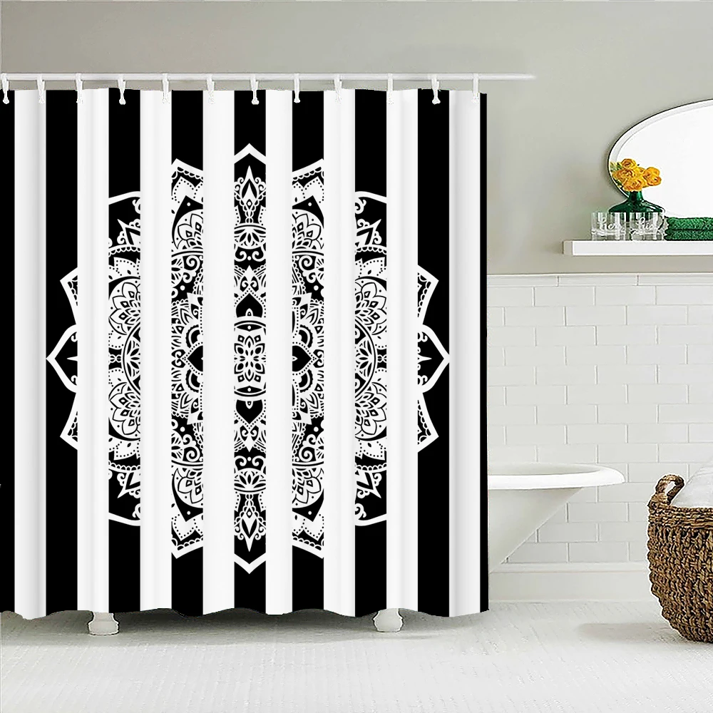 Водонепроницаемая занавеска для душа для ванной, занавеска для ванны с геометрическим принтом мандалы и цветов, занавеска для ванны из поли...
Водонепроницаемая занавеска для душа для ванной, занавеска для ванны с геометрическим принтом мандалы и цветов, занавеска для ванны из поли...