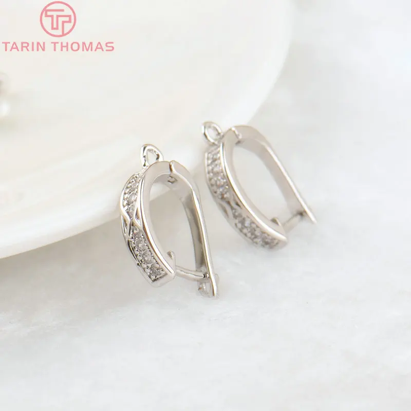 4PCS 20x11MM 24K Gold Color Brass with Zircon Round Earrings Hoop Earring Clip High Quality DIY Jewelry Making Findings
4PCS 20x11MM 24K Gold Color Brass with Zircon Round Earrings Hoop Earring Clip High Quality DIY Jewelry Making Findings