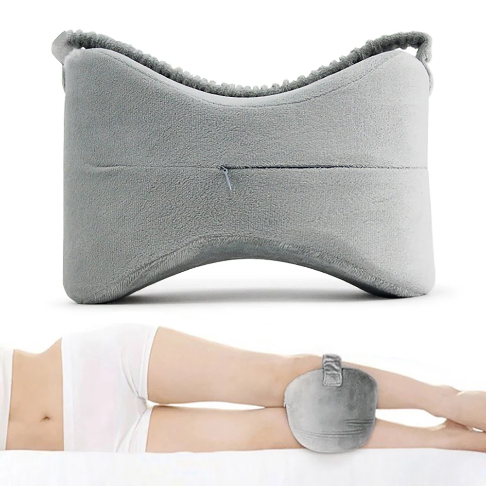 

Memory Foam Knee Pillow Leg Cushions Side Sleeper Body Pillows Travel Under Knee Sleeping Gear Sciatica Pain Relief Back Support