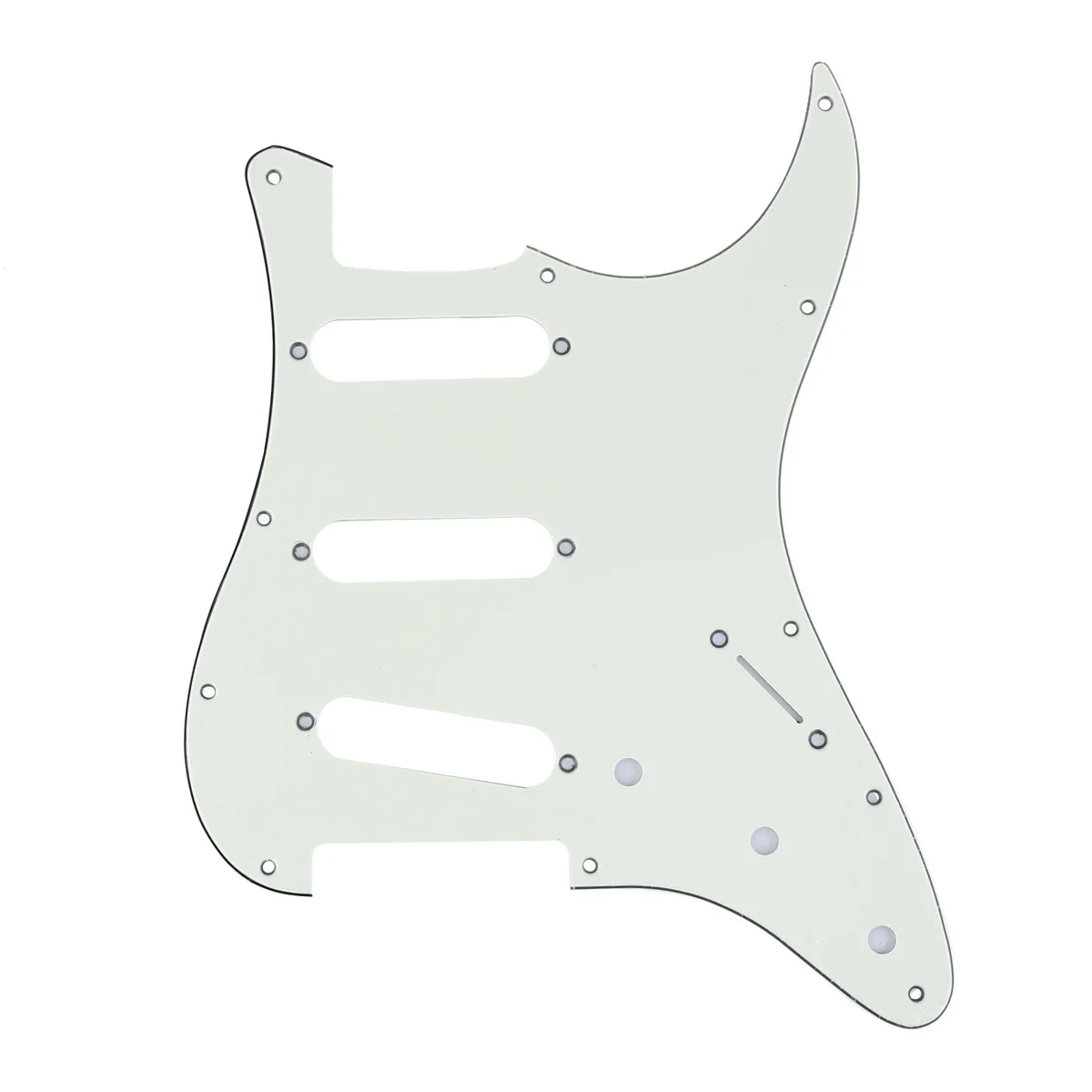 

Musiclily Pro 11-Hole 72 or 64 Strat SSS Guitar Pickguard for MIJ JPN Japan Stratocaster, 3Ply Ivory Mint