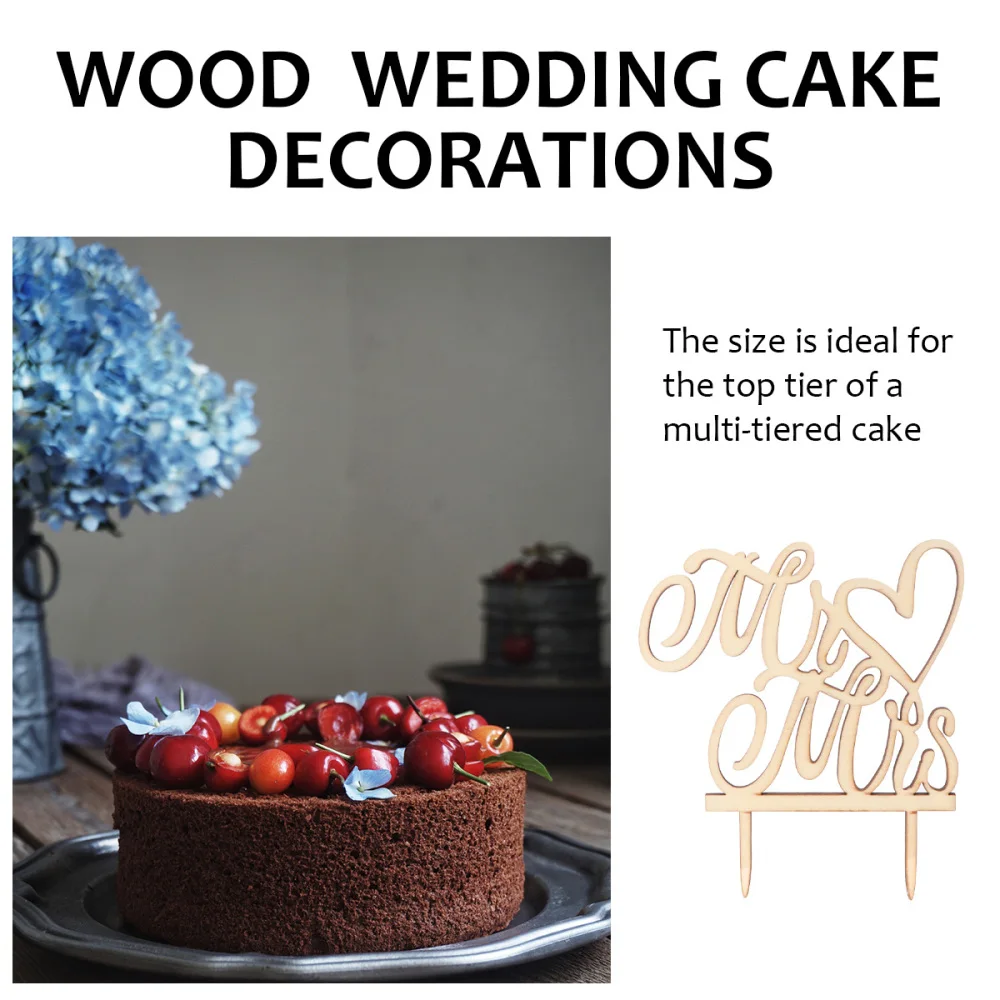 Cake Topper " & Mrs "Wood Wedding Cake Decorations (Wood colour)
Cake Topper " & Mrs "Wood Wedding Cake Decorations (Wood colour)