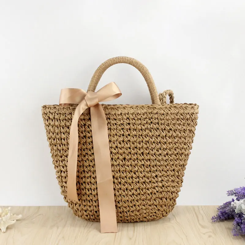 TTOU Hand-woven Round Woman's Handbag Bag Bohemian Summer Straw Beach Bag with Ribbons Travel Shopping Female Tote Wicker Bags
TTOU Hand-woven Round Woman's Handbag Bag Bohemian Summer Straw Beach Bag with Ribbons Travel Shopping Female Tote Wicker Bags