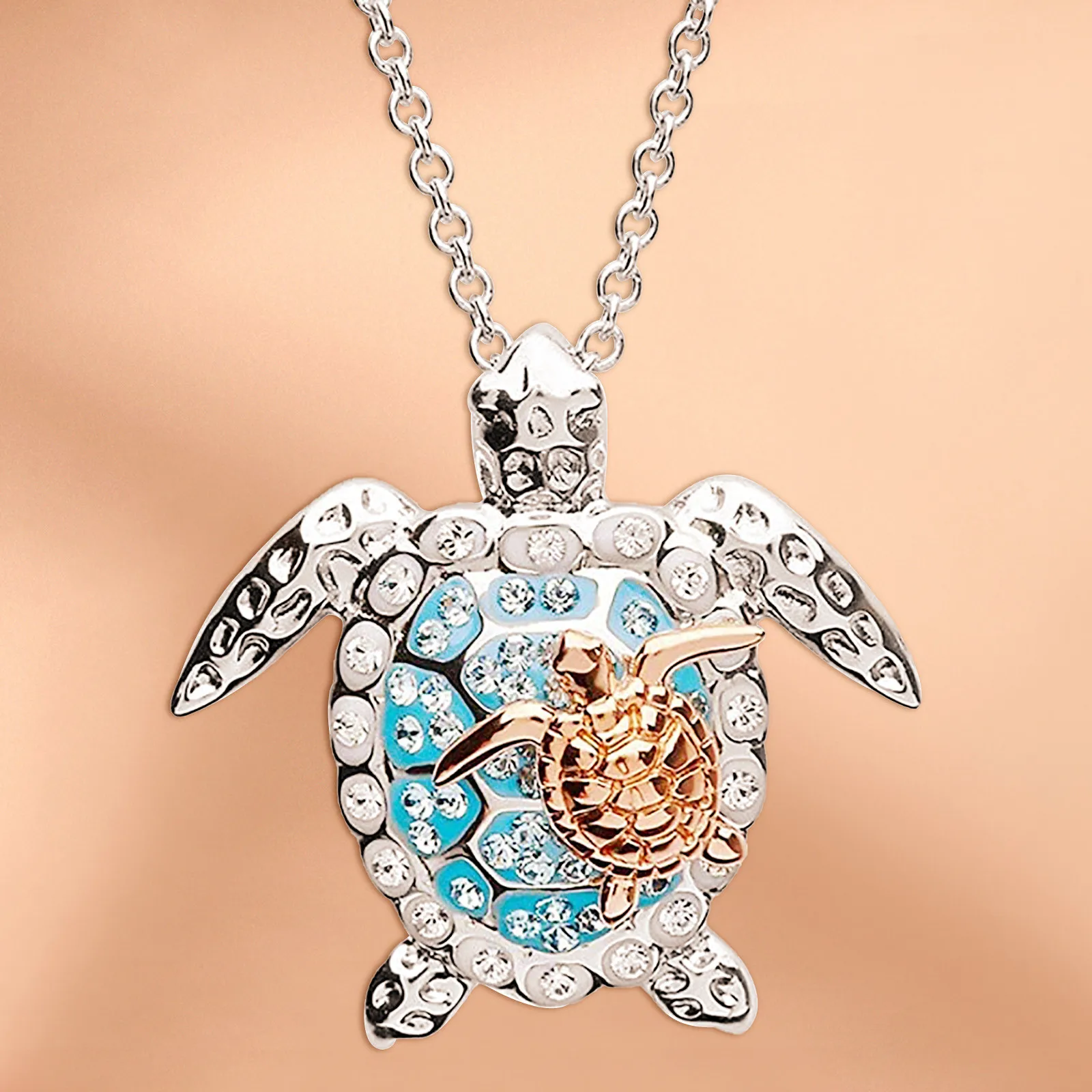 Turtle Pendant Chain Necklace for Women Personalized Metal Full Diamond Micro-Inlaid zircon Female Necklace Jewelry Gift
Turtle Pendant Chain Necklace for Women Personalized Metal Full Diamond Micro-Inlaid zircon Female Necklace Jewelry Gift