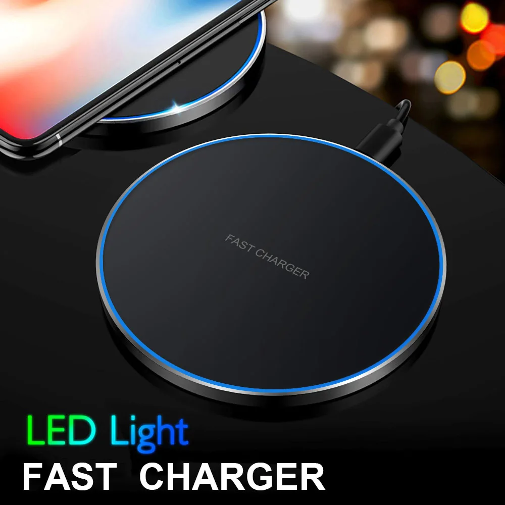 Quick Wireless Charger for iPhone 13 12 Pro Max 11 XS XR X 8 USB C 30W Fast Qi Induction Charging Pad For Samsung S21 S20 S10 S9 | Мобильные