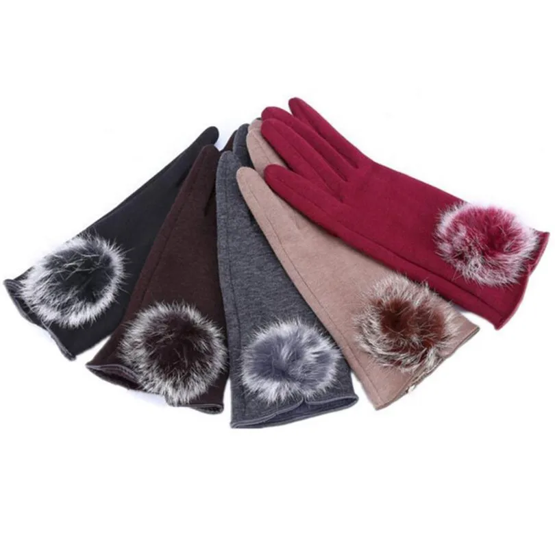 VIIANLES Women Mittens Touched Screen Glove Fashion Wool Winter Cashmere Glove Rabbit Hair Ball Female Outwear Wrist Soft Glove 
VIIANLES Women Mittens Touched Screen Glove Fashion Wool Winter Cashmere Glove Rabbit Hair Ball Female Outwear Wrist Soft Glove