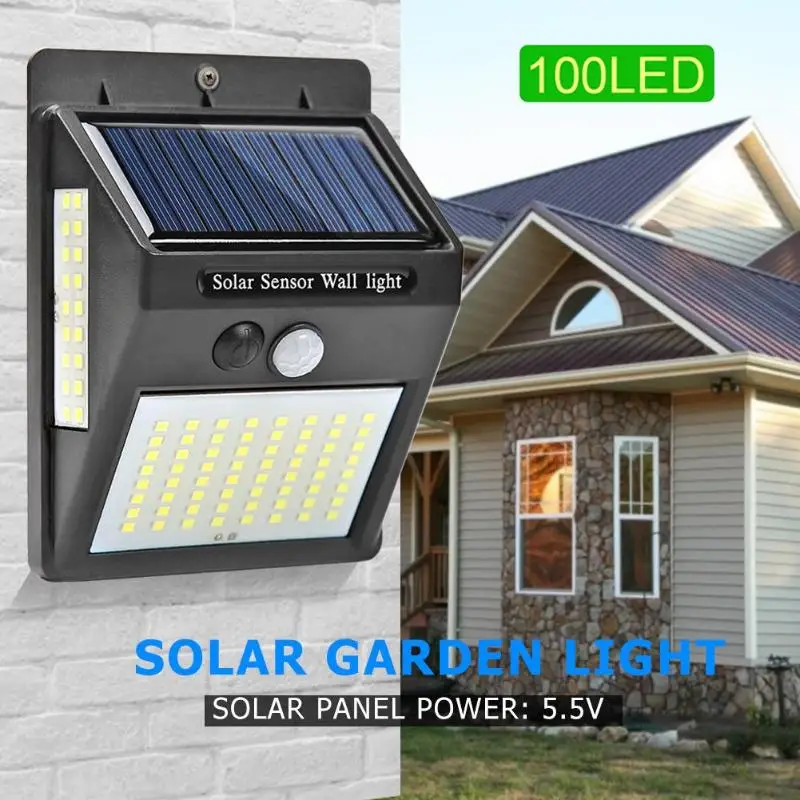 Rechargeable Solar Light 20 30 48 60 96 LED Waterproof PIR Motion Sensor Security Lamp Outdoor Emergency Wall | Освещение