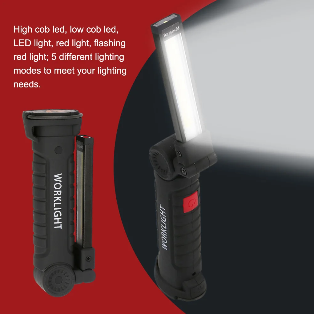 COB LED Work Light Portable Flashlight 360 Degree Bright Hanging Lamp 5 Modes Home Emergency Household Outdoor
COB LED Work Light Portable Flashlight 360 Degree Bright Hanging Lamp 5 Modes Home Emergency Household Outdoor