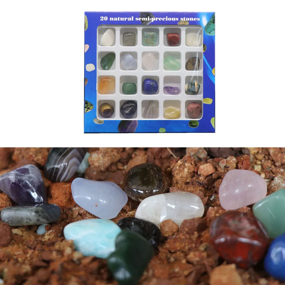 

15 шт./20 шт. в 1 коробке, минералы мира, кварц, лечебные кристаллы, образцы руды, натуральный камень, коллекционные необработанные драгоценные ...