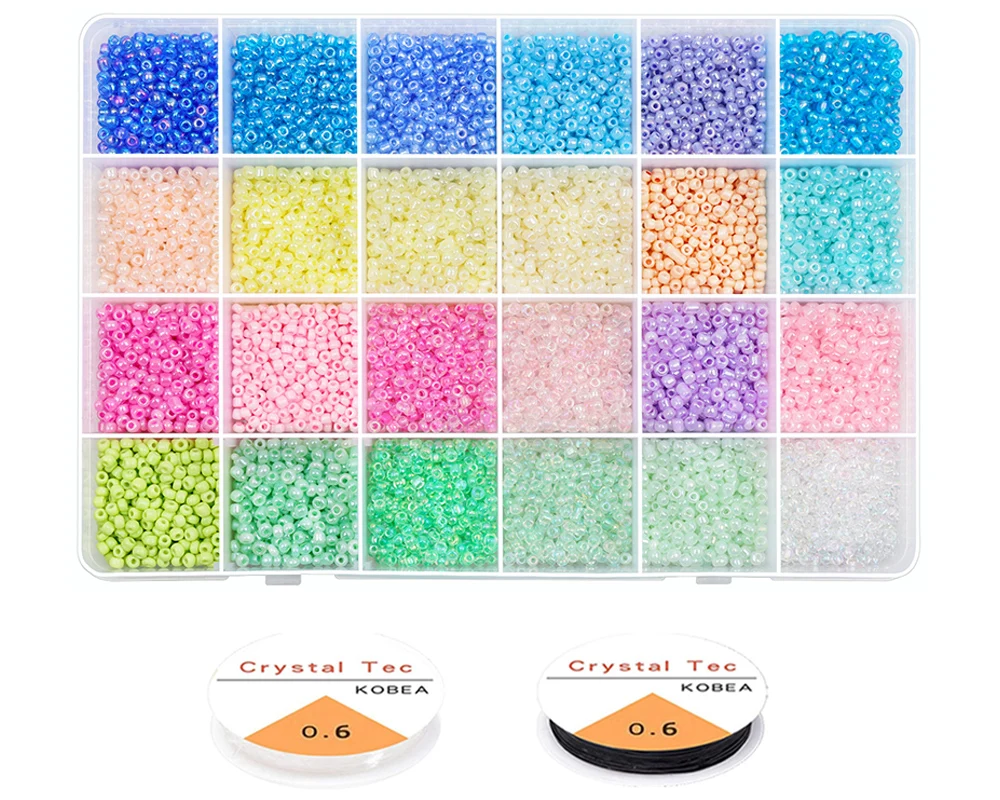 24Colors 2/3/4mm Small Glass Seed Beads DIY Earring, Bracelet, Necklace, Crafted Jewelry, Tweezers
24Colors 2/3/4mm Small Glass Seed Beads DIY Earring, Bracelet, Necklace, Crafted Jewelry, Tweezers